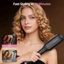 CrazyMar Wave Curling Iron, Hair Crimper for Women - 15s Fast Heat-Up, Smart Timer, Easy Clamp for Instant Beach Waves & 24H Curls - Salon Styling for Beach, Work, Travel, 1inch (Black)