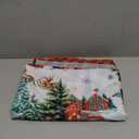 XCHI Christmas Gnomes Truck House Christmas Trees Tablecloth Round Winter Table Cloth Washable Table Covers for Indoor Dining Home Party Xmas Decorations 60x60 Inch