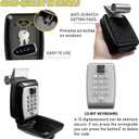 Upgrade SL-591 Car Key Lock Box, Car Window Lock Box for Turo, Car Window Punch Button LockBox, Vehicle Window Key Box, Vehicle Window Lock Box fit for Ride Share, Turo, GetAround