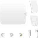 Relavel Makeup Mirror with Lights, LED Replacement for Makeup Bag, 3 Color Lights, Brightness Adjustable, 8.3 x 5.1 Inches