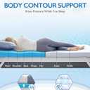 SINWEEK 1.5 Inch Full Size Cooling Memory Foam Mattress Topper for Pressure Relief, Bed Mattress Pad with Cooling Soft Cover and Corner Straps, CertiPUR-US Certified