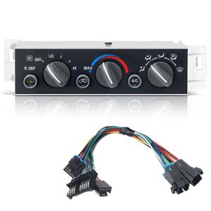 599-006 Heater Climate Control Unit Panel Module with Rear Defogger & Adapter Wire Harness Fit for Chevy & GMC C1500 C2500 C3500 K1500 K2500 K3500 Suburban Tahoe Yukon 1996-2000 - Replace# 9378805