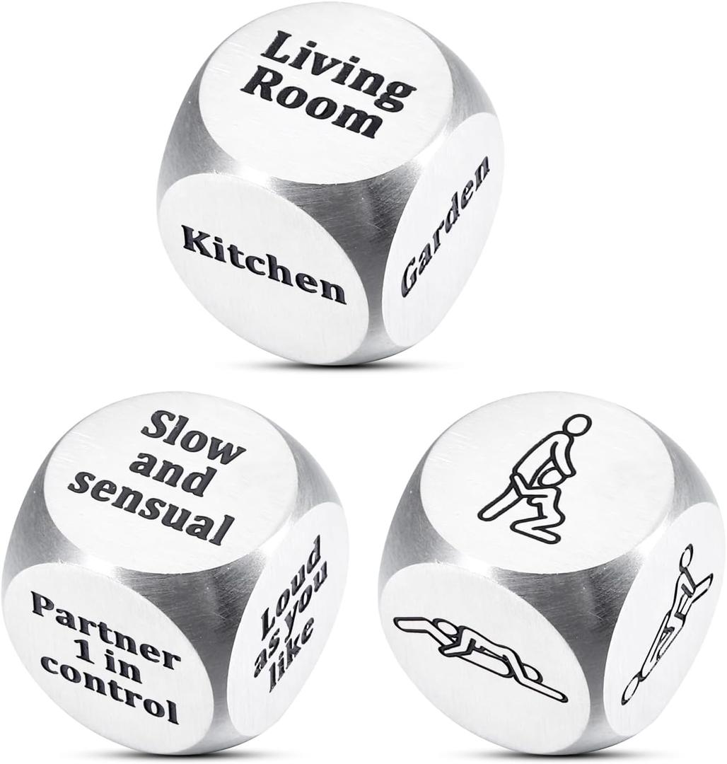 2 x Anniversary Newlywed Honeymoon Gifts for Couple Women Men Valentines Day Naughty Gifts for Boyfriend Girlfriend Husband Wife Date Night Ideas Dice for Him Her Christmas Bridal Shower Gifts for Bride