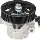 WMPHE Power Steering Pump with Pulley Compatible with Honda Accord DX EX LX 2.4L 2003 2004 2005, Replacement for 21-5341, 96-5341, 56110-RAA-A01