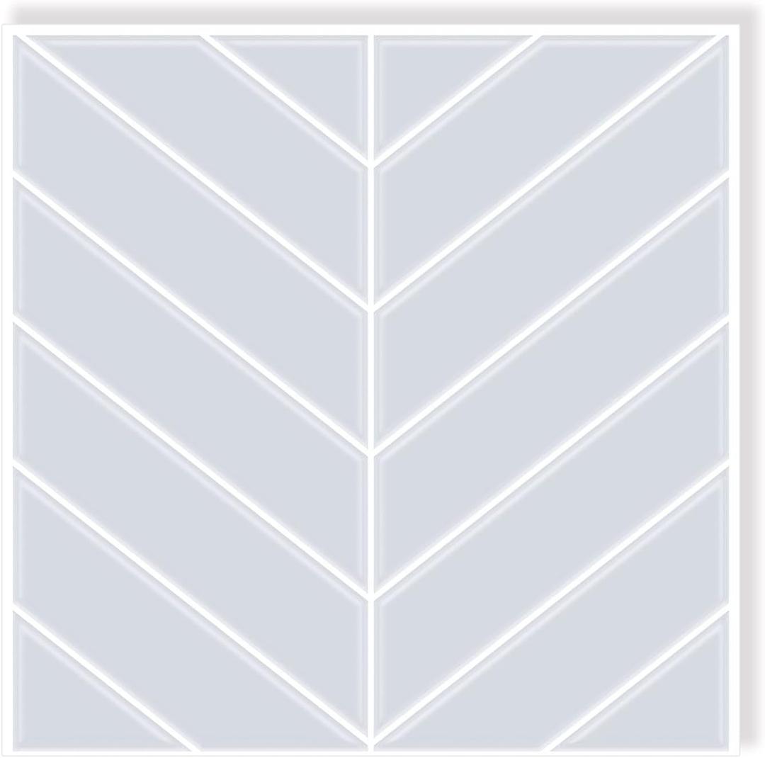 Peel and Stick Tiles Gray Twill Pattern Kitchen Mosaic Wall Tiles Self-Adhesive DIY Backsplash Stick-on Vinyl Wall Tiles for Kitchen and Bathroom 10" X 10" Each, 4 Sheets Pack(Gray-Twill)