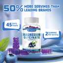 Magnesium Glycinate Gummies 1000mg with Magnesium L-Threonate,Chelated Magnesium Potassium Complex Supplement with VitD, B6, CoQ10, Calcium,Supports for Memory, Calm, Mood - 90 Gummies Blueberry