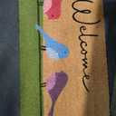 Colorful Birds - 17"x29" - Coir Door Mat with Heavy Duty Backing - Welcome Mats for Entryway, Porch - Anti-Slip PVC & Coconut Fiber Surface - Natural Home Accessories, Minimalist Original Design