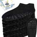 Simply Kids Baby Non-Slip Ankle Socks  Superior Grip, Soft Cotton, for Active Toddler Girls & Boys (Ages 0-7) (1-3T, Black)