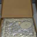 Gold Wedding Card Box with Lock and LED Fairy Lights, Wooden Gift Card Box Money Box Holder for Wedding Reception, Graduation Party, Bridal Shower, Keepsake Party Favor, Cosmetic Home Decoration