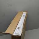 PAWLAND Wooden Freestanding Foldable Pet Gate for Dogs, 24 inch 3 Panels Step Over Fence, Dog Gate for The House, Doorway, Stairs, Extra Wide (White, 24" Height-3 Panels)