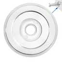 1/2" Thick Spacer for Tub Spout, Flange Trim Ring for Bath Faucet, Eschutcheon Cover Plate for Spigot with Split PVC Blocking Water, Shower Pipe Remodeling Sealer (304SUS-Chrome)