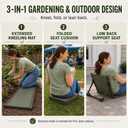 Kneeling Pad, EVA Foam Cushion, 15.7x15.7x2.2 in
Foldable Extra Thick, Pad for Gardening, Dirt and Water Resistant, With Back Support, Green