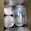 Novelinks 8 Ounce Clear Plastic Jars With Rose Gold Lids - Refillable Round Containers for Kitchen & Household Storage - BPA Free (32 Pack)  