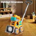 Bubble Machine Toddler Toys,CreatiMachi Vehicle Bubbles Lawn Mower Kids Toy,Ideal Gifts for 1,2,3 Year Old Boy,Girl,Baby Birthday,Easter,Rechargeable,Bubble Blower Summer Outdoor Push Toys,Yellow