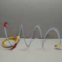 2-Pack Large Cat Tunnel Beds - Indoor & Outdoor,Kitten Collapsible Spring Tunnel Toy with Feather and Bell,Interactive Spring Toys for Cats & KittensYellow and Blue