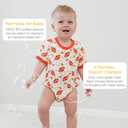 EASWEET Baby Boy Romper Soft Bamboo-derived Viscose Short Sleeve Baby Boy Bodysuit, Rugby, 18-24 Months