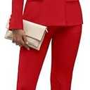 Women's Fall Business Pant Suit Long Sleeve Formal 2 Piece Blazer Set Casual Office Work Outfits 2024, M