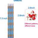 Merry Christmas Pencils for Kids Party Supplies Favors - 45PCS Pencils+50PCS Sticker Multicolored Snowman Santa Claus Christmas Tree Elk Stationery Pencil Office School Party Favors Decorations