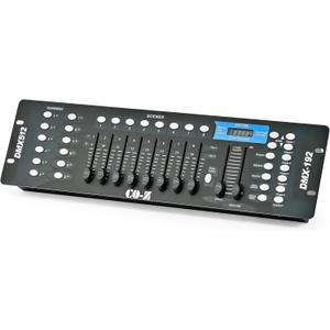 CO-Z 192 DMX 512 Stage DJ Light Controller Lighting Mixer Board Console for Light Shows, Party Disco Pub Night Club DJs KTV Bars and Moving Heads