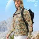 Men's Sun Protection Hoodie Shirt UPF 50+ Long Sleeve Fishing Rash Guard UV SPF Summer Lightweight Hiking Shirt for Men