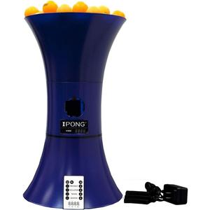 iPong V300 Table Tennis Training Robot - Serves 40mm Regulation Ping Pong Balls Automatically - Play Solo w/o Playback Mode on your Ping Pong Table, Size 19, Blue
