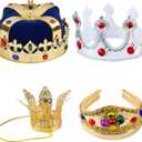 Tigerdoe Kings Crown - Royal King Crowns and Princess Crown - Queen Costume Accessories (4 pack Crowns)