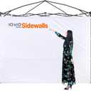 Sidewalls for 10x10 Pop Up Canopy,420D Polyester Waterproof,1 Pack SunWall Only(Canopy Tent NOT Included) (White-1, 10x10)