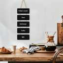 Double Sided Hanging Chalkboard Signs Wooden Erasable Message Board Rustic Chalkboard Hanging Signs Rectangle Message Memo Display with Rope for Wedding Bar Restaurant Kitchen Wall(1 Set)