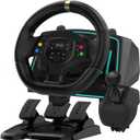 NBCP Racing Wheel with 6-Speed Shifter & Pedals 1080 Gaming Steering Wheel for PS4, Xbox & PC, Vibration Feedback, Clamp Mount, Plug & Play