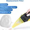 4 Pack VF110 Replacement Filters Compatible with Black & Decker Handheld Vacuum CHV1410L, CHV1410, CHV9610, CHV1210, CHV1410B,DH2000LWashable & Reusable dust buster filter replacement