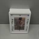 KINLINK 8x10 Picture Frame White Set of 6, Wooden Photo Frames Matted 5x7 with Plexiglass for 5x7 with Mat or 8x10 without Mat for Table and Wall Display