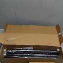 KAMANINA Black Curtain Rods for Windows 66 to 120 Inch, 7/8 Inch Heavy Duty Curtain Rods 32 to 120 (2.6-10ft), Adjustable Decorative Drapery Rods Set with Modern Finials