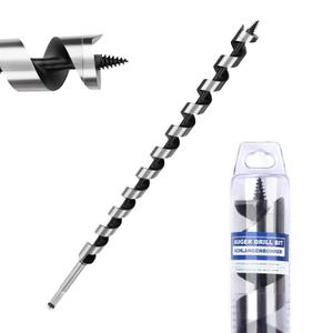 5/8 inch X 18 inch Auger Bit for Wood, 16x460mm Hex Long Auger Drill Bit for Wood, Hard Wood,Ship, Composite Materials, Drywall and DIY Projects