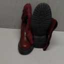 Women's Fashionable Chunky Heel Riding Boots with Side Zipper -Durable & Stylish (5.5, Wine Red)