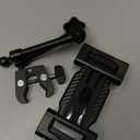 Rearview Mirror Tablet Holder Metal Long Arm 360° Rotation and Folding, Rear View Mirror Tablet Holder, Fit Thick Cases (Deep Max 1.18'') for iPad Pro Air Mini, Galaxy Tab, iPhone, 615.6'' Devices