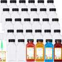 DANALLAN 30 Pack 8oz Empty Plastic Bottles with Leak-Proof Caps Food Grade Recyclable Bulk Beverage Containers Clear PET Bottles for Homemade Juice, Smoothie, Milk and Drinks