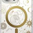 LONLI Hue - for iPhone 15 Pro Case [Compatible with Magsafe] - Cosmic Stars Phone Case - [360 Shock-Absorbent Bumper] - Cute, Unique and Aesthetic Phone Cover for Girls and Women