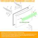 WR12X37485 Stainless Steel Freezer Door Handle - Direct Replacement for GE Refrigerator, Replaces PD00074459 4975820 AP7018698 PS16554855 EAP16554855.Fits GWE19JMLWFES GNE25JMKXFES GFE24JMKTFES