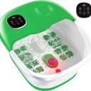 Medical king Foot Spa with Heat and Massage and Jets Includes A Remote Control Pumice Stone Collapsible Foot Spa Massager with Heat and Bubbles and Vibration