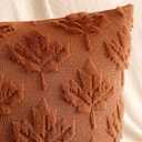 3 x Artscope Maple Leaf Fall Pillow Covers 18 x 18 Set of 2 Decorative Autumn Harvest Holiday Throw Pillow Cases Soft Plush Faux Fur Couch Cushion Case for Farmhouse Sofa Bed Room Home Decor-Rust