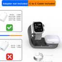 For Apple Watch Charger,Magnetic Fast Charging Dock Compatible with iWatch Series 11/Ultra/SE/10/9/8/7/6/5,for Apple Watch Airpod Charger Stand Holder,Watch Charging Station Cable(Gray)