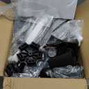 ZHOOGE Hairstylist Rolling Cart, Salon Trolley With Storage Platform and Hair Separator Stand, Coloring Tray With Dye Bowls and Tools, Black