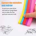 2 x AmoreAngel Crafts 1Big Block Rainbow Pencil Erasers, Large Erasers, Dividable into Small Pieces for Detailing, Sketching, and Office Use