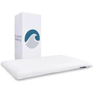 Bluewave Bedding Extra Slim Gel Memory Foam Pillow for Stomach and Back Sleepers  Thin, Flat, and Low Profile Design for Deeper Sleep (1.75Inches Height, Standard Size)