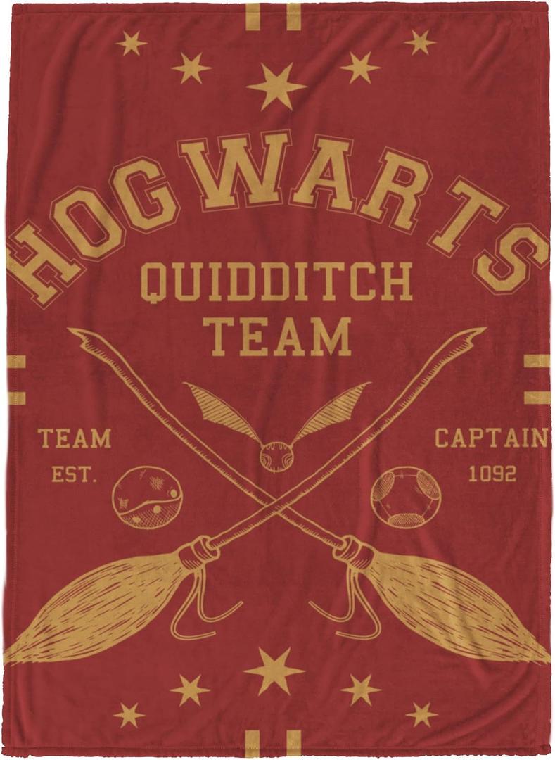 Jay Franco Plush Throw Blanket Soft & Cozy Fleece Throw for Bedroom & Couch Dcor, Official Licensed Product, Red - Harry Potter, 60x90 - Large Blanket