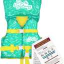 Dark Lightning Coast Guard Approved Baby/ Infant Life Vest, USCG Kids Life Jacket 0-30 lbs, Toddler Floaties 20-30 Pounds, Toddler Swim Vest/ Water Wings Arm Floaties in Puddle/ Sea (Green)