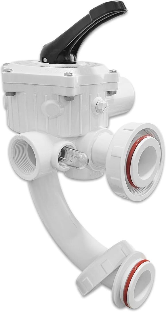 261173 1-1/2" Multiple Port Valve Compatible with Quad D.E. and Sand Filters,1.5 inch Threaded Ports 6 Positions Side Mound Backwash Valve