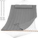 SUNCREAT 15 FT Hammocks for Outside, Two Person Hammock for Patio, Garden, Porch, Outdoor, Light Gray
