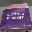 Heated Blanket Throw 50" x 60" - Soft Flannel Sherpa Electric Blanket Throw with 5 Heating Levels & 4 Hours Auto Off, Machine Washable, Ideal Gift for Grandma (Purple)