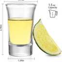 Encheng 40 Pack Shot Glasses Bulk Set,1.5 oz Whiskey Shot Glass with Heavy Base, Clear Glass Shot Cups for Whiskey, Vodka, Tequila, Liquor, Spirit, Home Bar, Restaurants